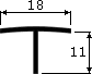Стыковочный профиль T 18x11